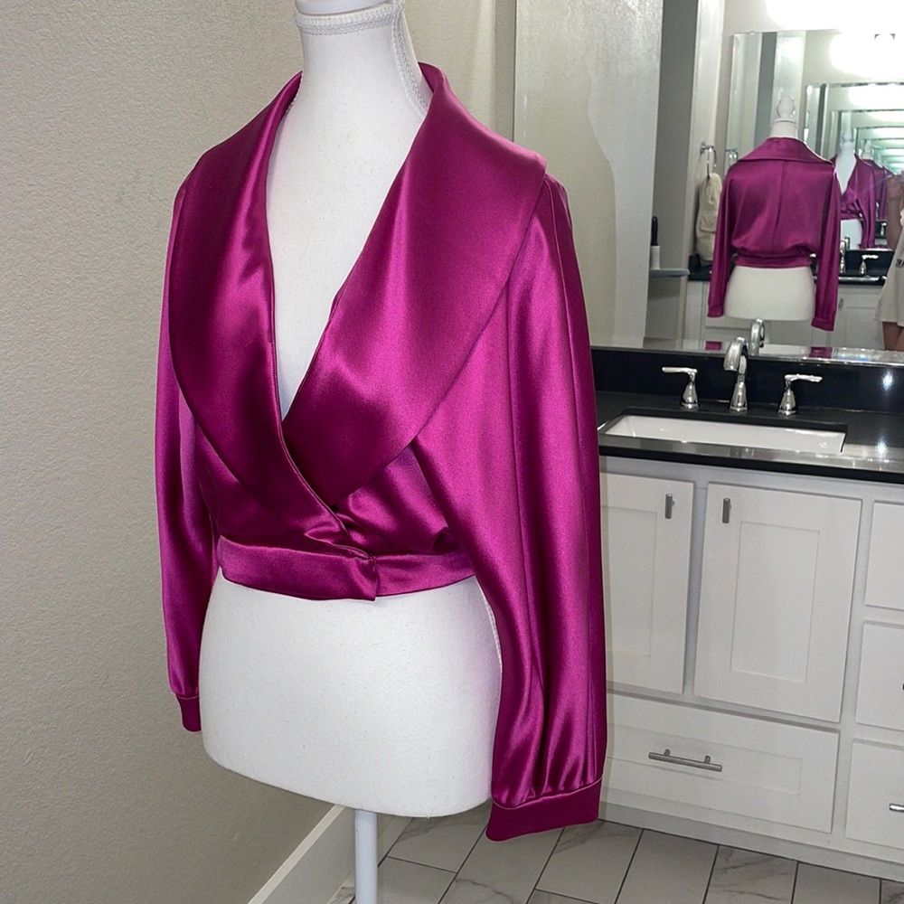 Fausto Puglisi Size 4 US Color Fuchsia Metallic